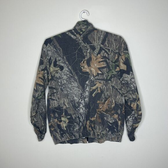 Vtg NO TRACE Men's Mossy Oak Break Up Camo‎ Bomber Utility Jacket Hunting Sz L - Picture 6 of 6